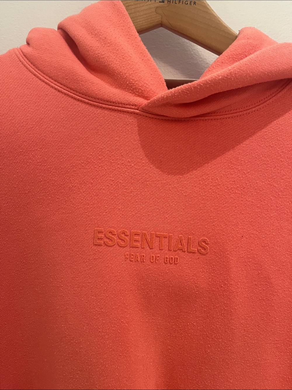 Essentials Fear of God Coral Crewneck Hoodie with Subtle Logo - Picture 5 of 12